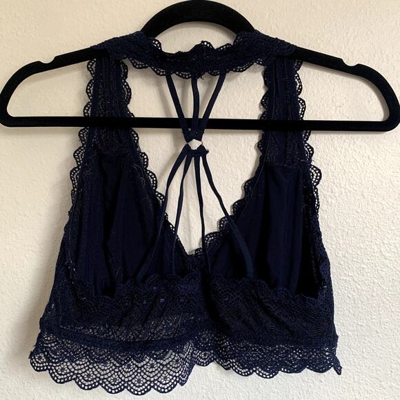 5/$25 Maurices Allover Lace Strappy Bralette in Blue - Picture 2 of 3